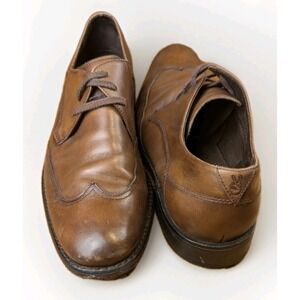 John Varvatos USA Men's Size 7.5M Brown Leather Dress Shoes Wingtip Derby Oxford